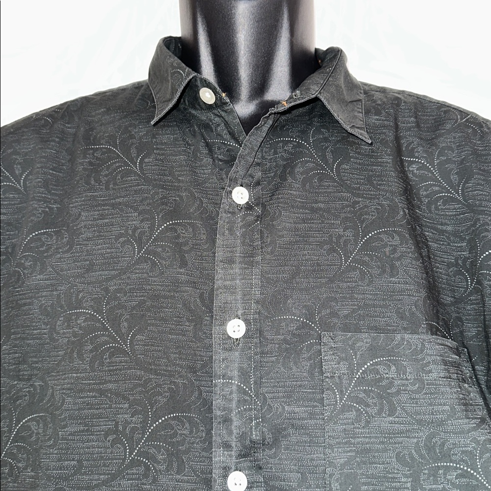 Murano Sport Gray/Green Short Sleeve Cotton Shirt with light print